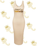 Dipped in Melanin Midi- Taupe