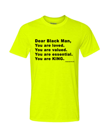 “Dear Black Man” Tee- Neon Green