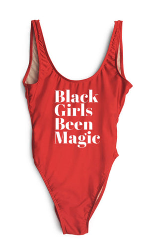 Black Girls Been Magic Swim- Red