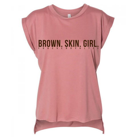 Brown. Skin. Girl. Mauve