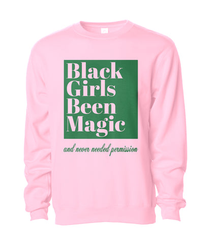 Black Girls Been Magic Long sleeve tshirt- Pink